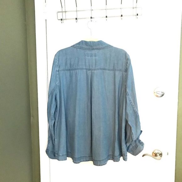 TENCEL Chambray Denim Jacket, Style & Co, Large, Distressed and Soft - Picture 2 of 16